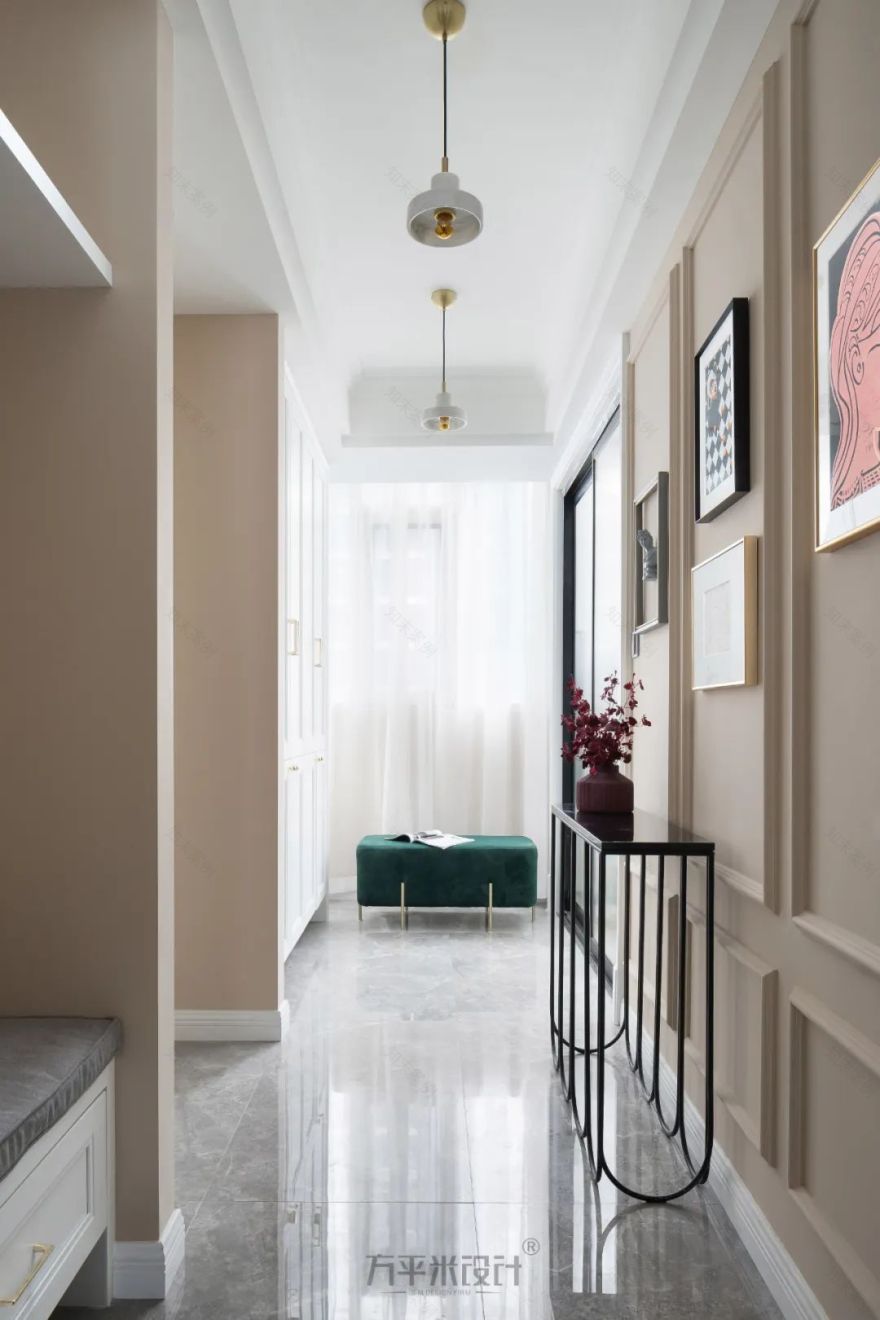 轻美式混搭,粉色温馨的新家设计-23