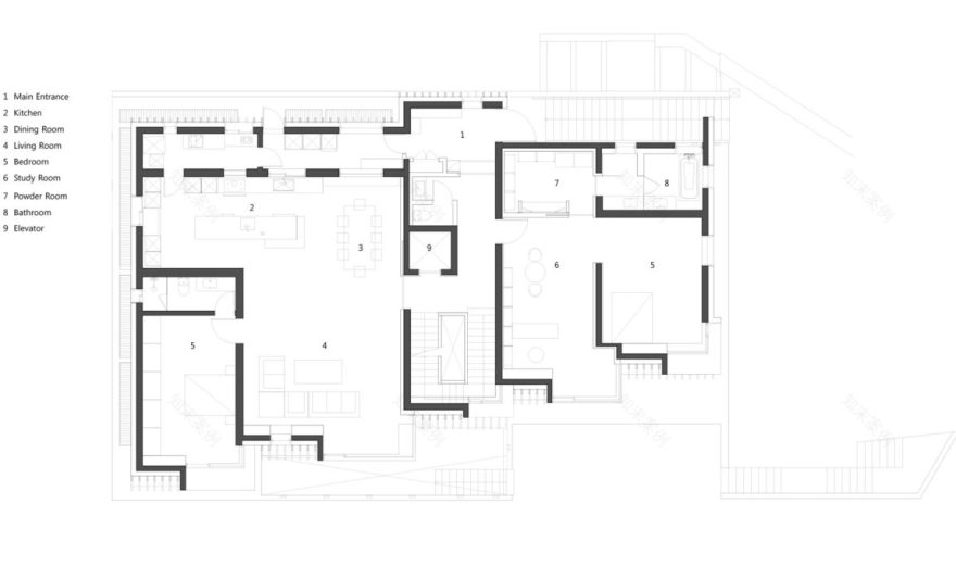 A Unique Mountainside Home in Seoul, South Korea-48