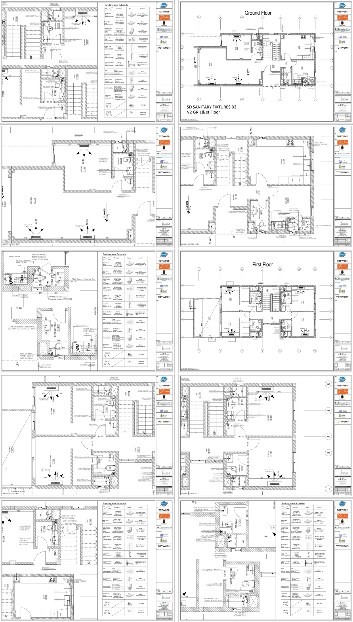 D  Bay卫生洁具建筑施工图相关项目-15