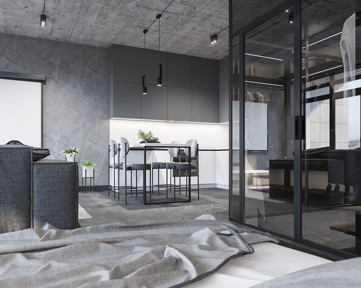 65平米 工业风质感公寓-9