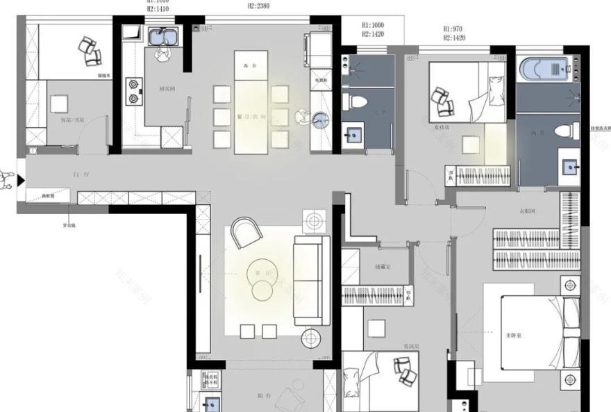 方寸之间的美好·140㎡都市住宅设计-2