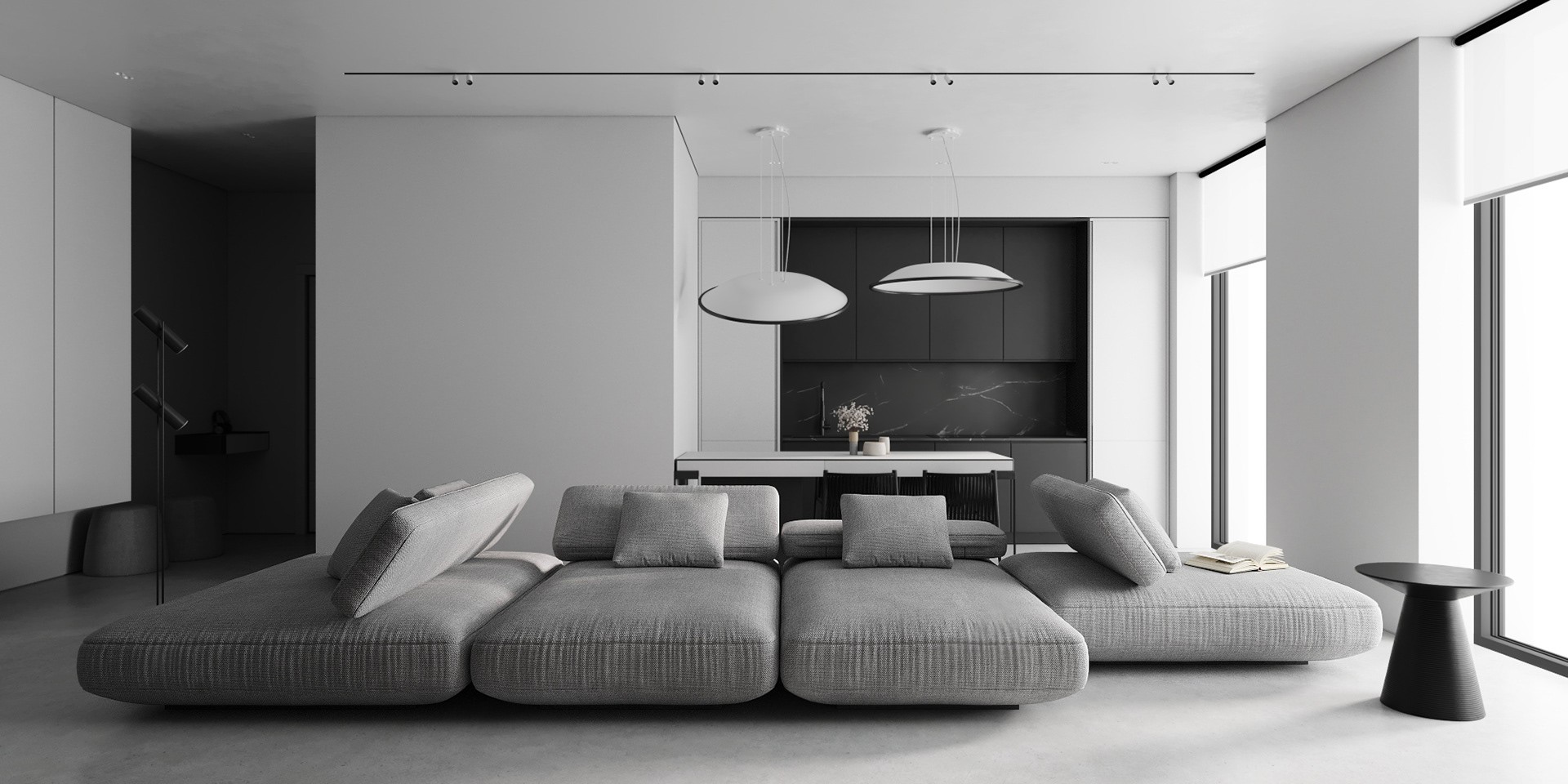 高级灰色系公寓设计-3