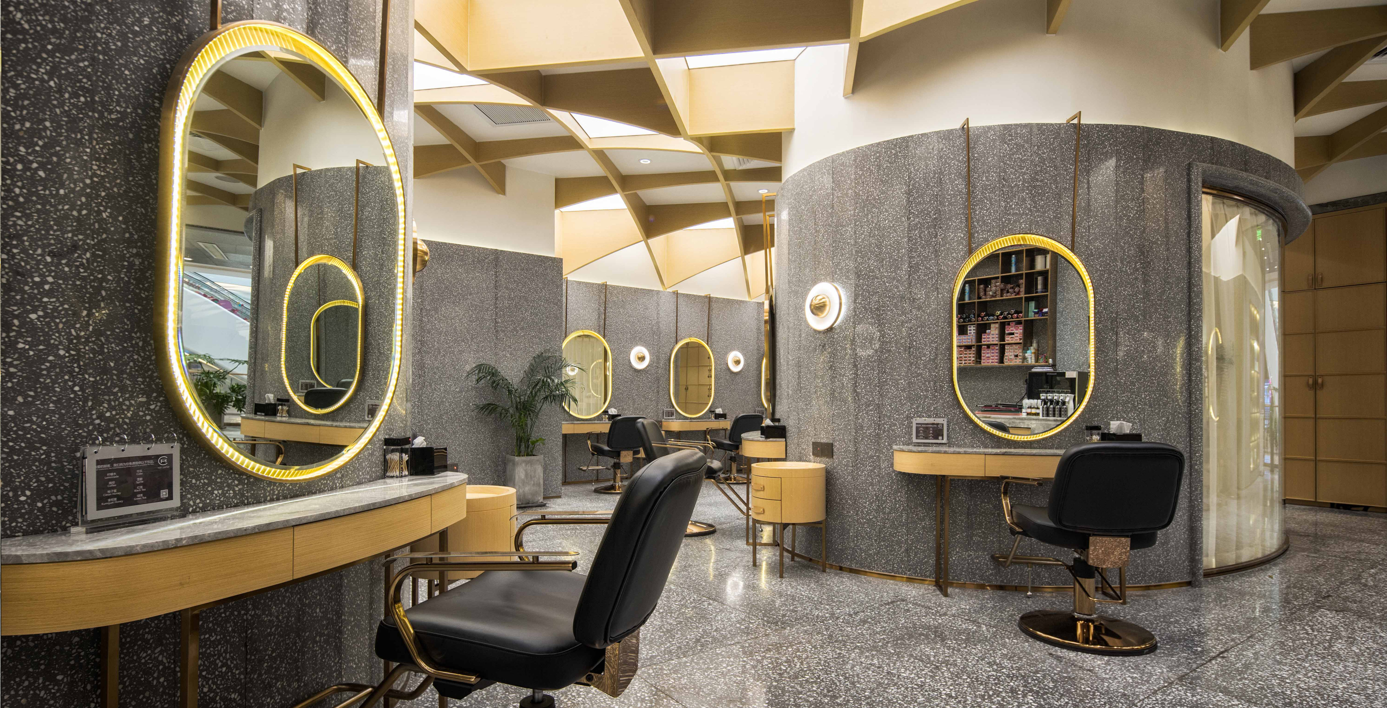 《静雅回廊》 | 广州美发沙龙设计,古铜钢与水磨石的完美融合-20