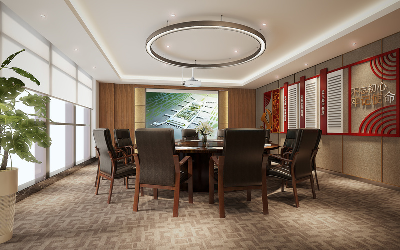天文弘装饰打造党建办公室新典范-10