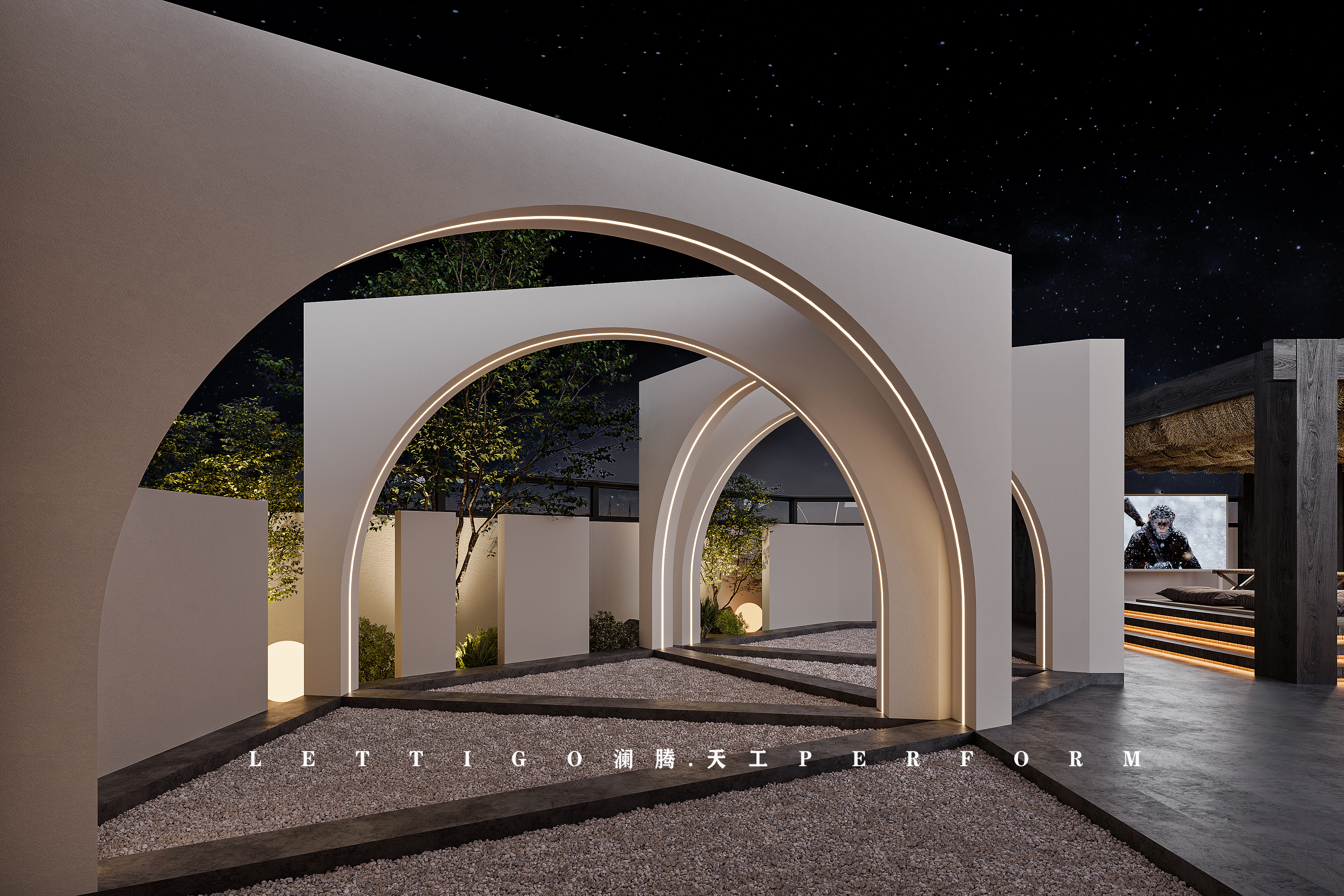 这样的露营风花园式露厅餐厅才是餐饮界的王者吧-8