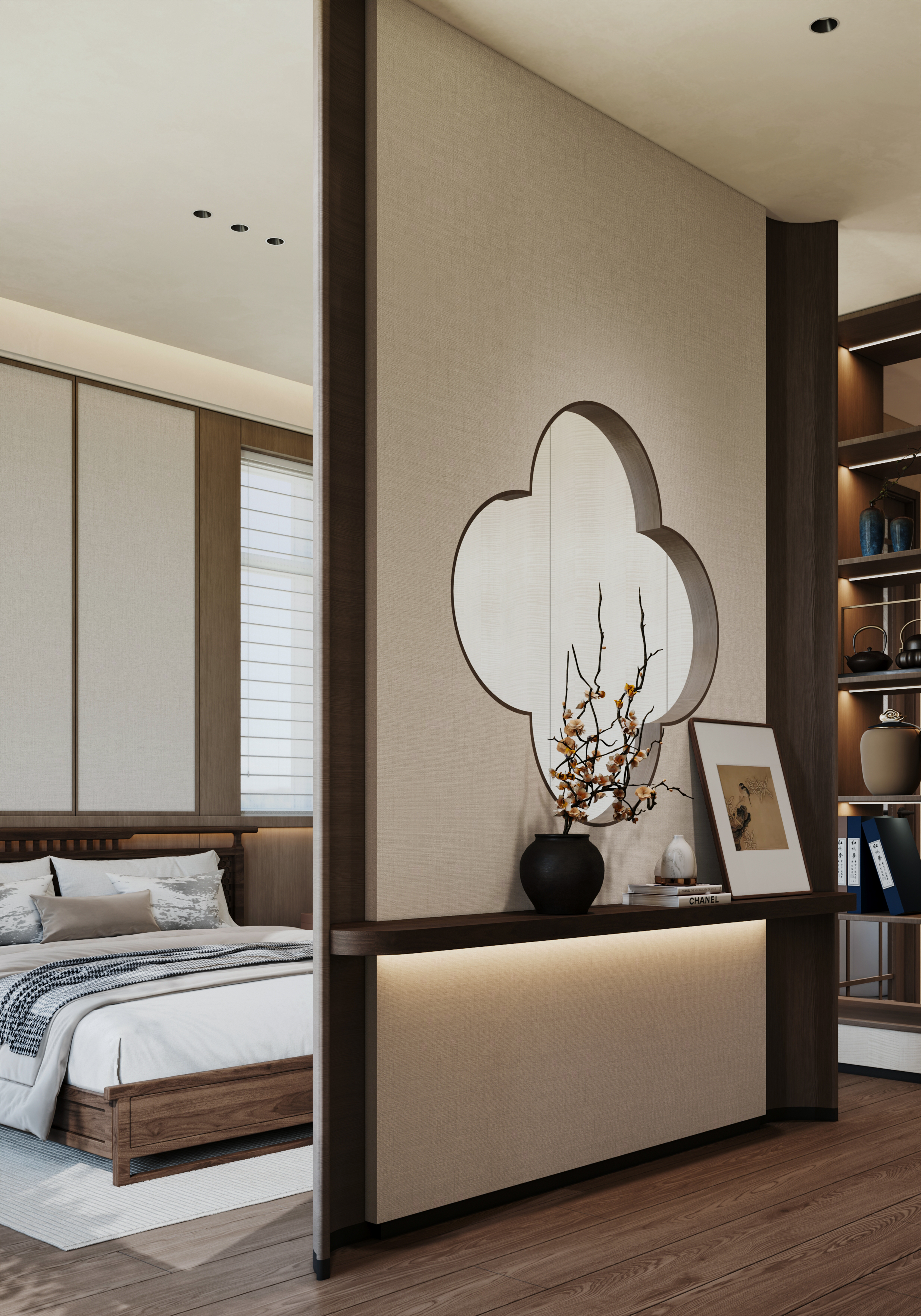 武汉 依山郡160㎡ 新中式效果图表现-8