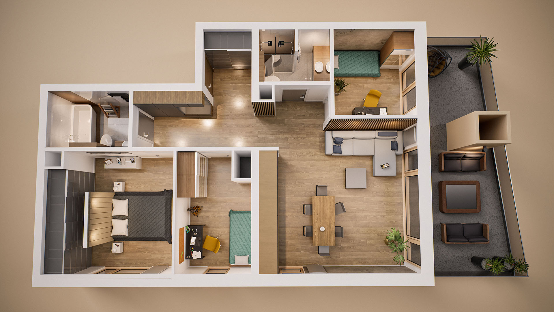 Katowice公寓3D效果图项目丨波兰卡托维兹丨Adam Klimas-9