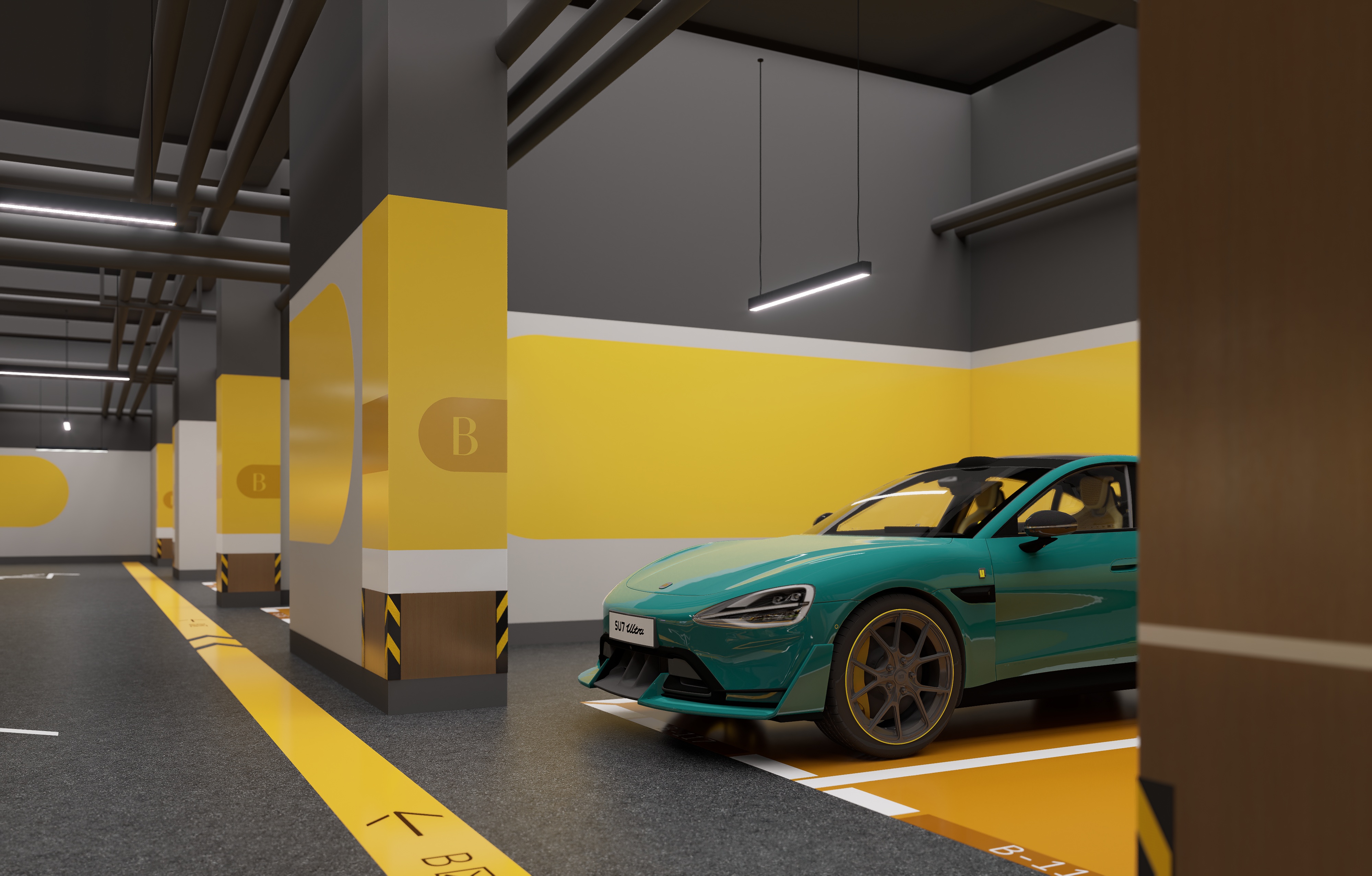 乐松广场地下停车场改造设计丨中国哈尔滨丨哈尔滨汇象创意设计有限公司-39