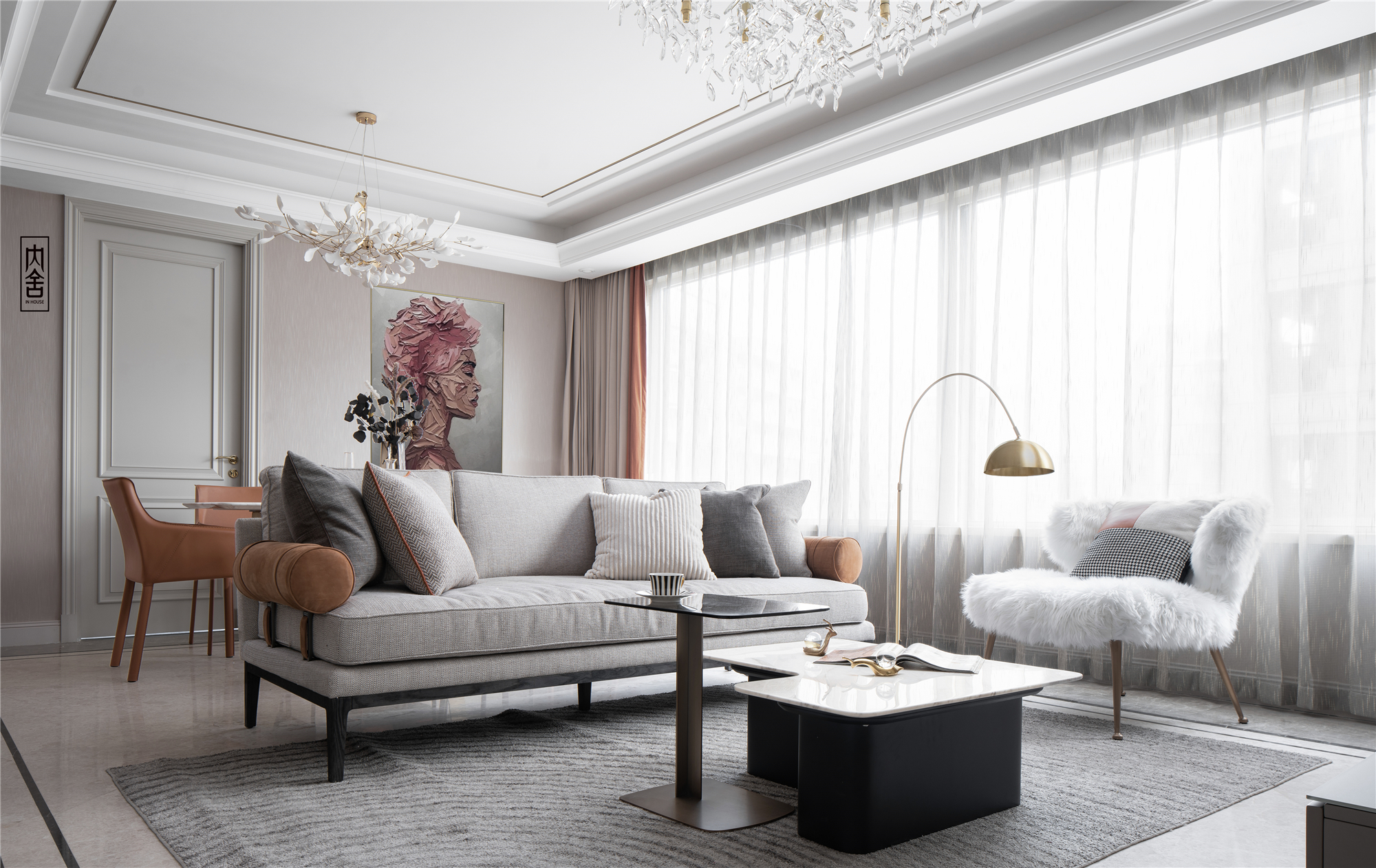 现代轻奢三室两厅设计丨申屠翰钰-4