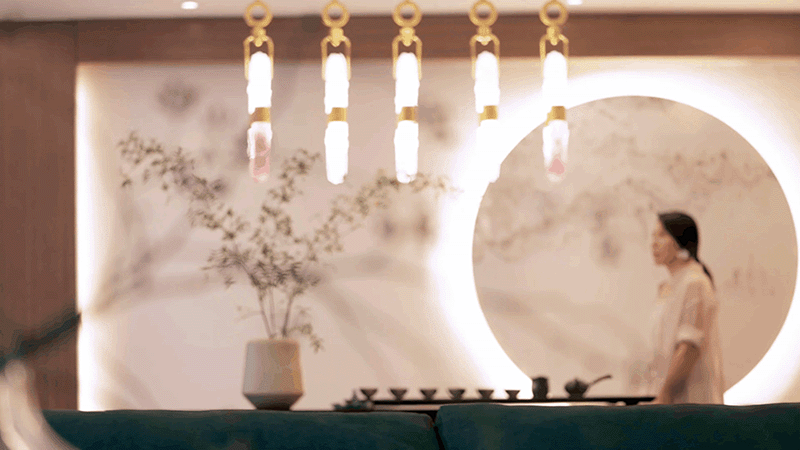 尚层实景|新中式下的对称美学  洞见1000㎡别墅的空间风骨-3