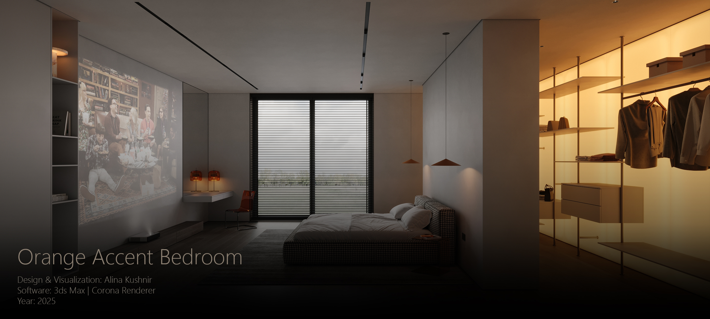 橙色色调卧室-0