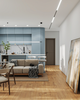 开放式厨房与客厅连厅设计 丨Elen Tsaturyan