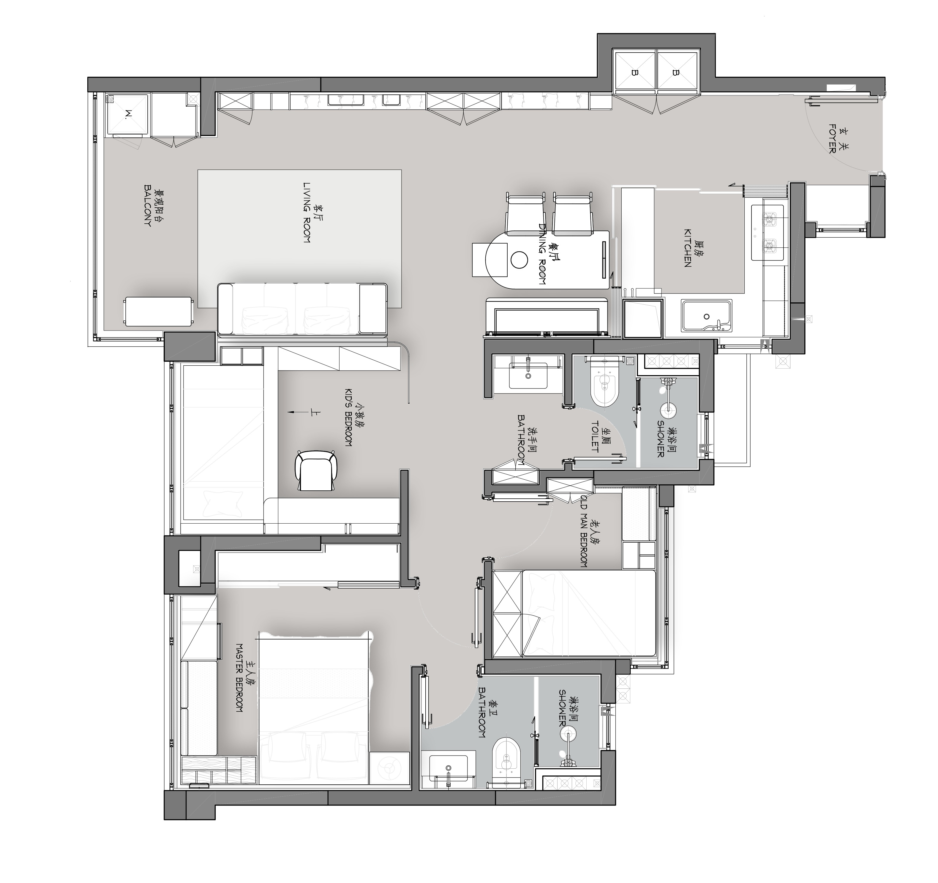 广州金茂万科都会四季,85m²样板房丨中国广州丨深圳 GNU 金秋设计-66