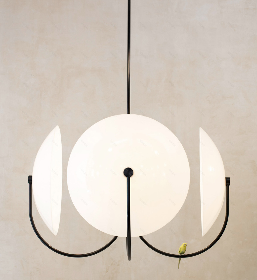 Allied Maker's new geometric lighting includes triangular pendant and arc-shaped lamp-11