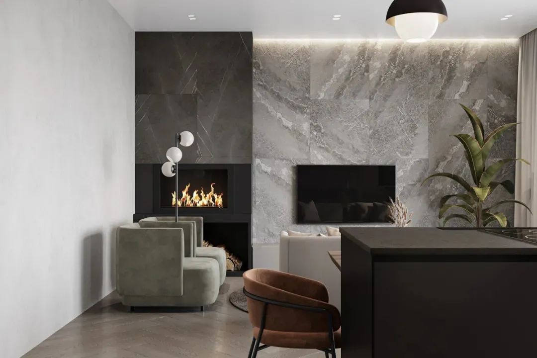 75㎡简约原木高级黑,年轻夫妇的完美之家丨Tomkin Design-50