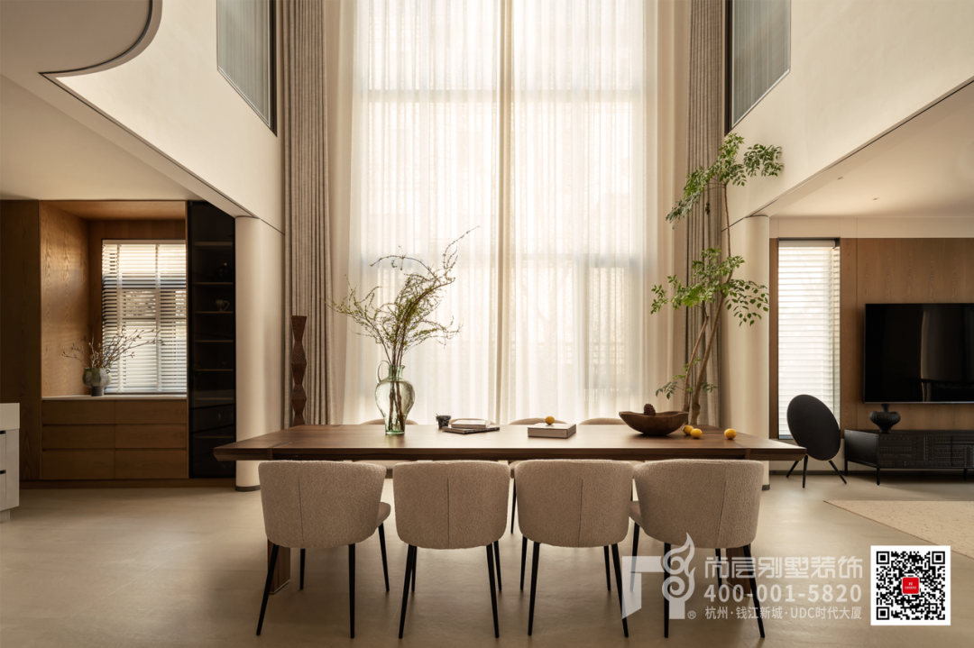 500㎡富春壹号院·木影流光·自然叙事的现代“剪影”别墅丨杭州尚层装饰-30