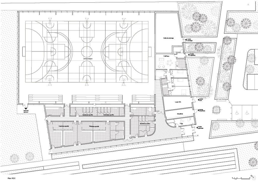 Gymnase Marie Marvingt au Plessis-Bouchard / Ateliers O-S architectes-13
