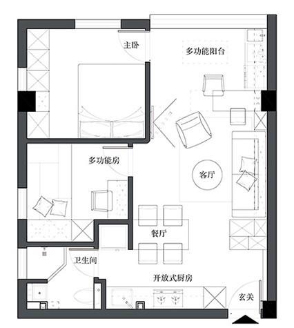 30 年老宅逆袭,59㎡精致空间的蓝色梦幻设计-23