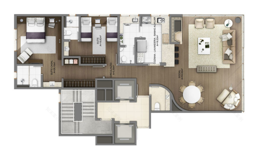 巴西博萨俱乐部现代住宅 | 混凝土与玻璃的精致融合-50