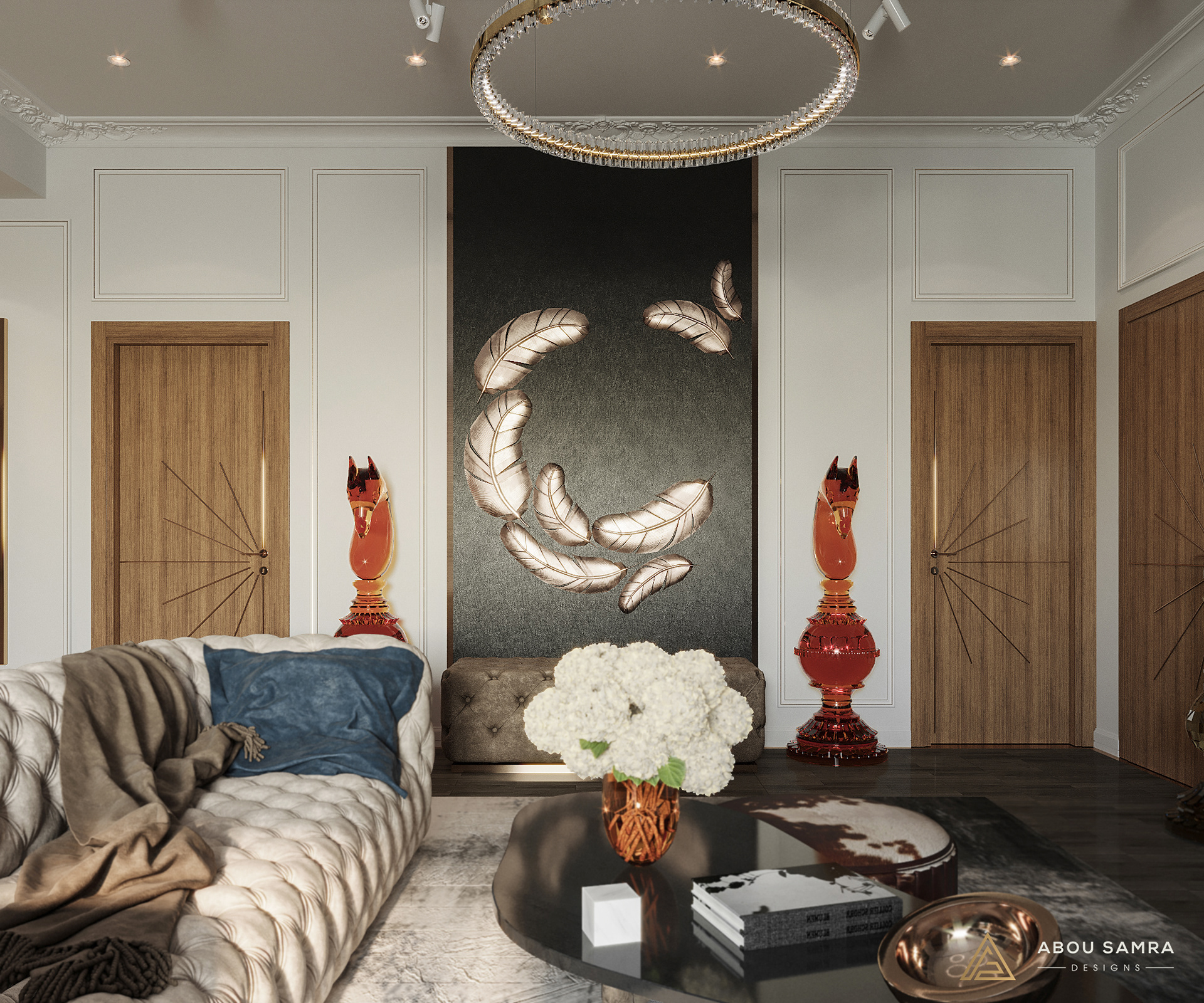 带小厨房的客厅丨沙特阿拉伯丨Abou Samra Group-6