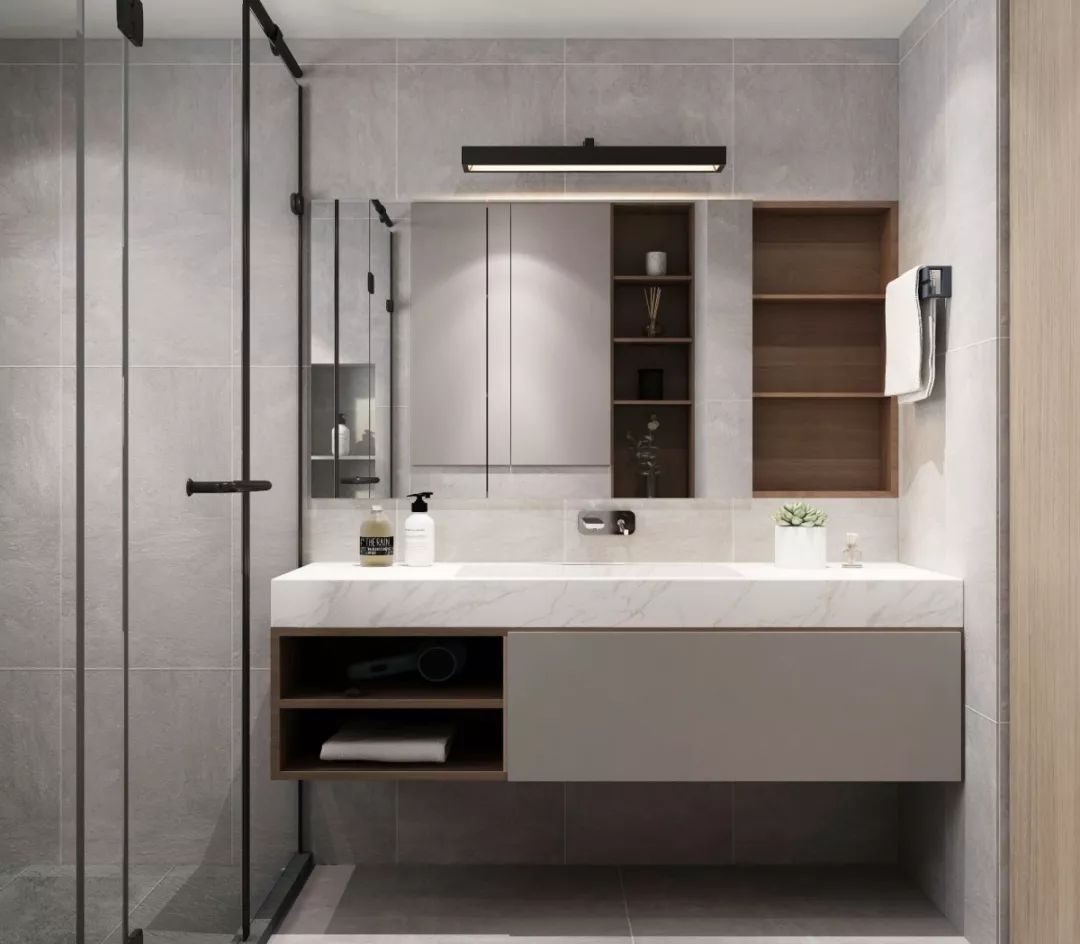 温馨江阴家庭，原木暖灰构生活温度-54