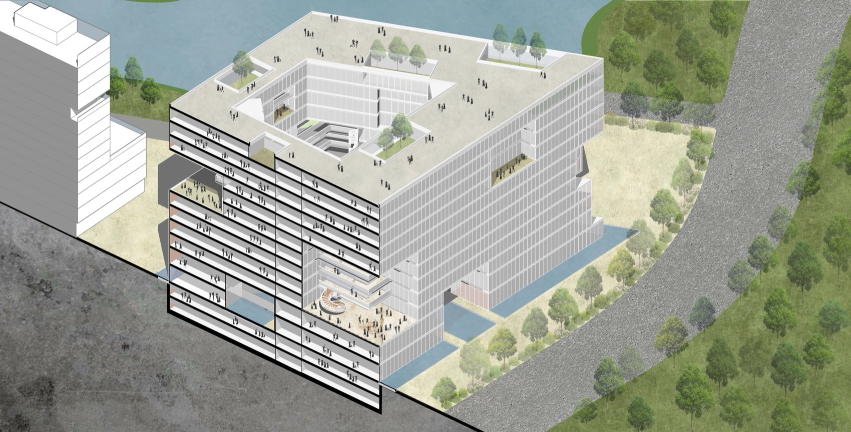 星沙产业基地自贸总部大楼丨中国长沙丨以靠建筑Leeko Architects-10