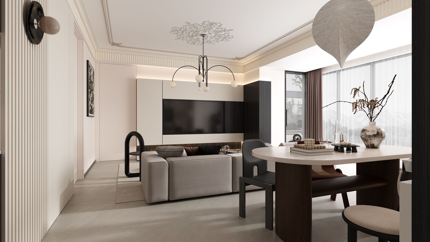 空间渲染—中西方极简韵味的碰撞-1