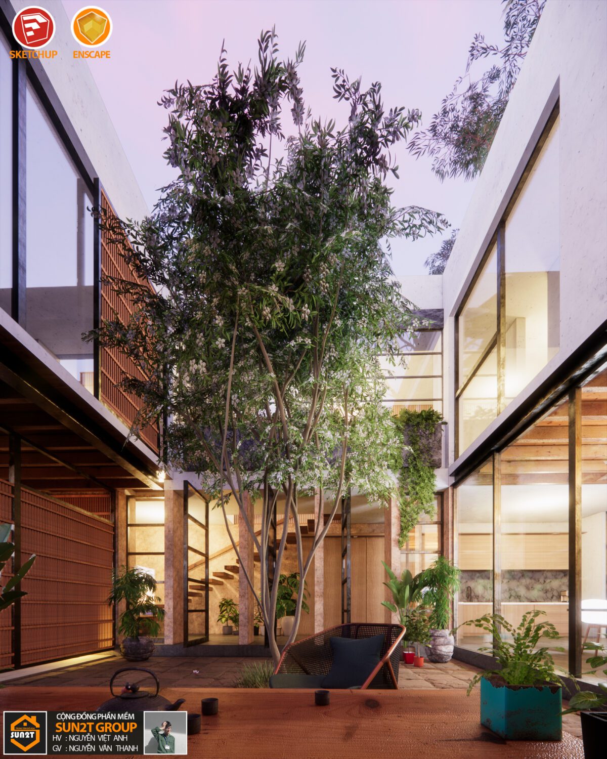 SketchUp 房屋外部模型丨Nguyen Viet Anh-4