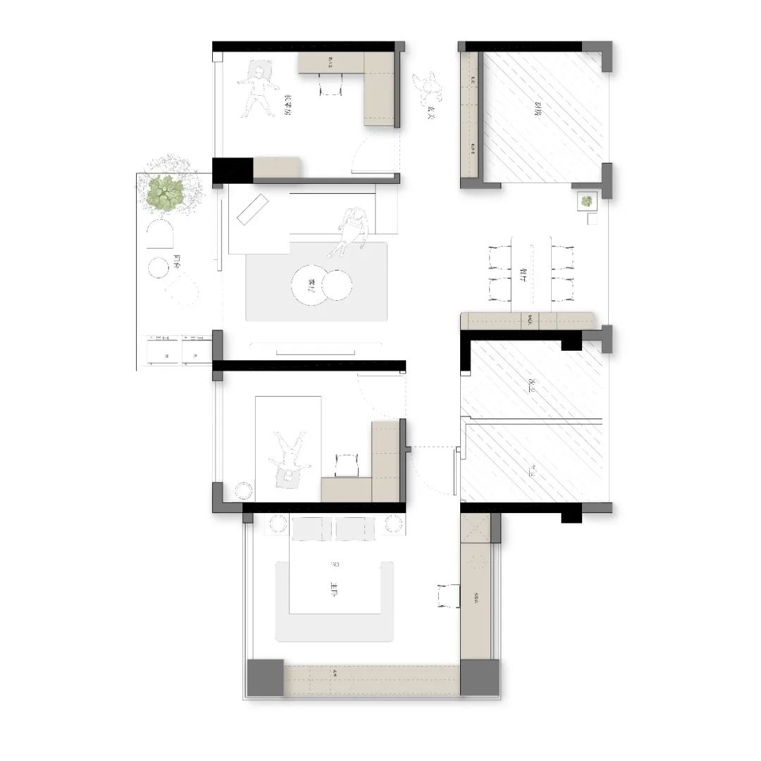 深圳盛合天宸 100㎡极简精装改造丨中国深圳-48