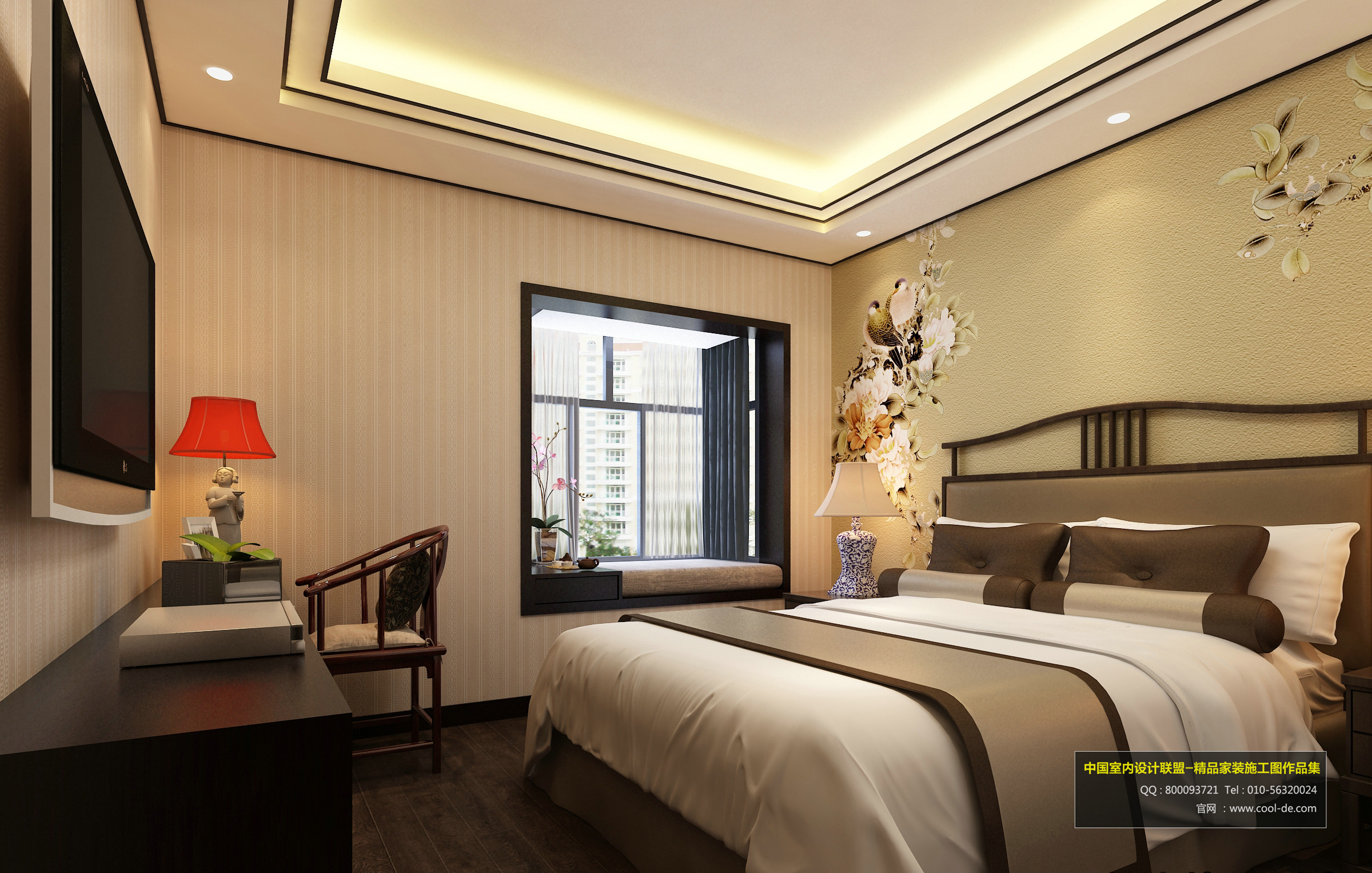 刘耀成 《牡丹诗》  河南洛阳130平米中式设计-4