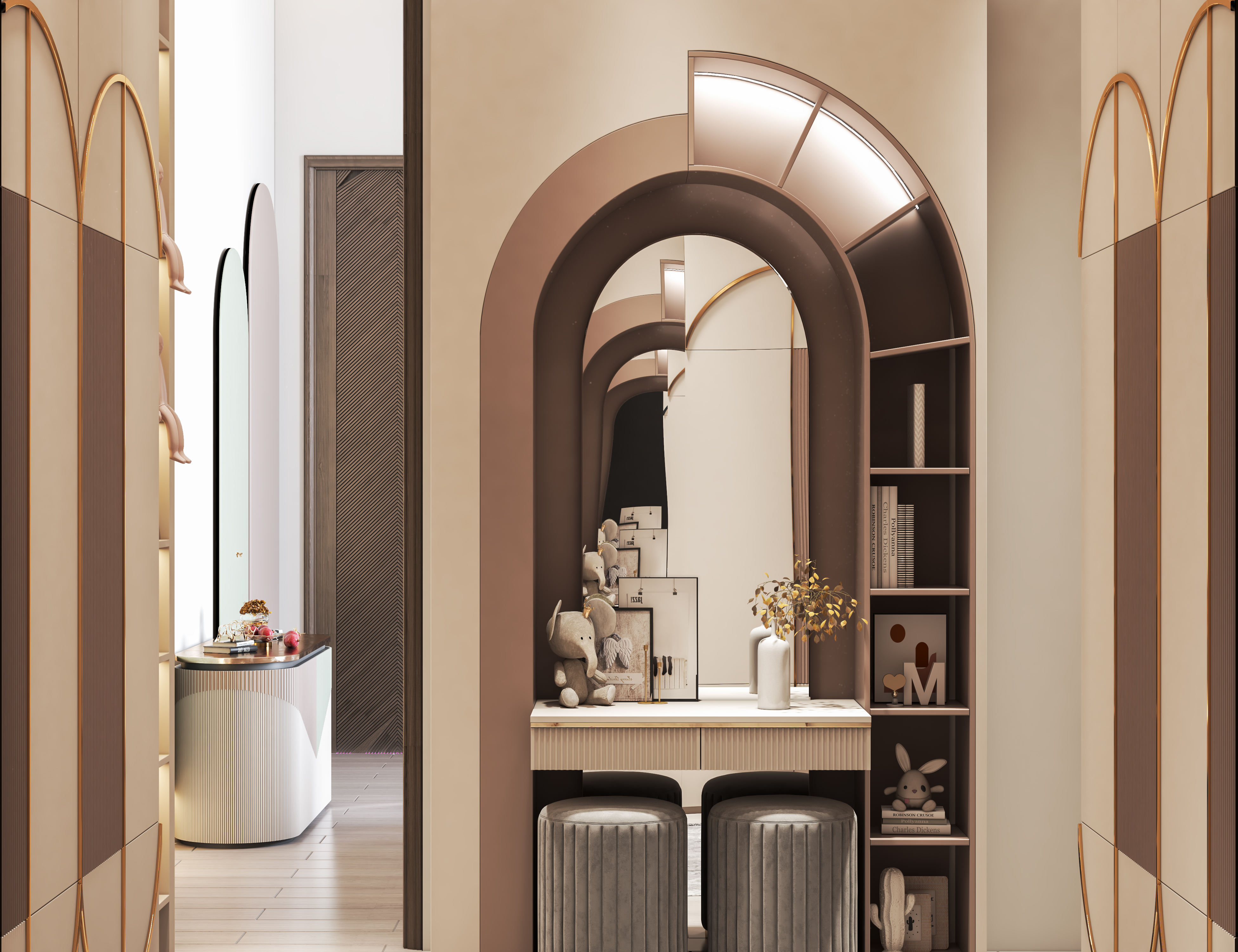 女孩房室内设计丨KT_DESIGN STUDIO-27