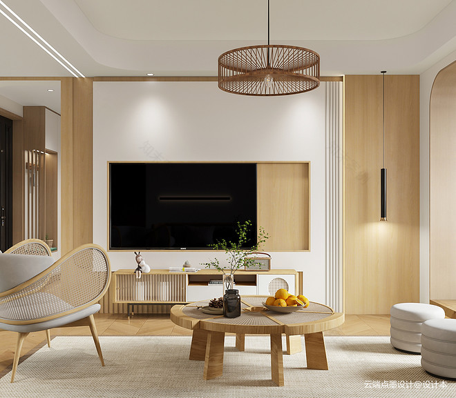 四居及以上150平米装修案例_效果图 - 禅·境 - 回归自然的原木 | 云端点墨 - 设计本-16