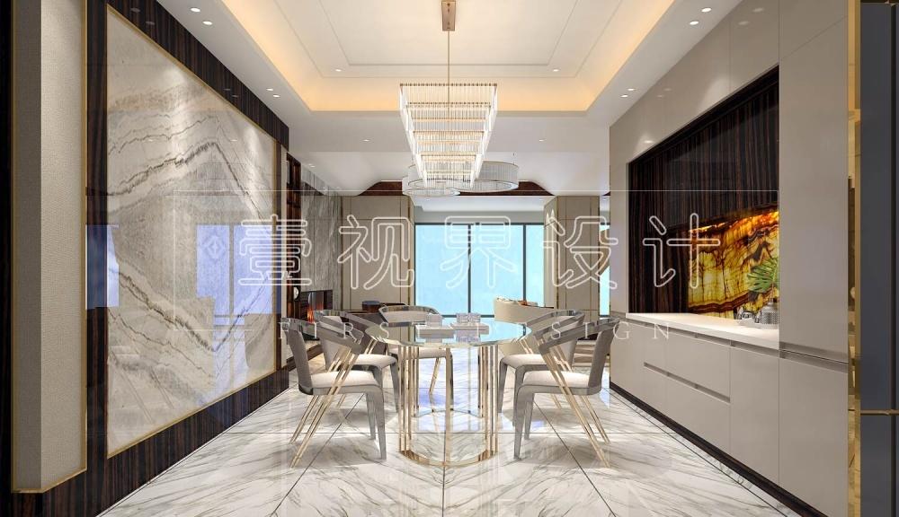 山水湖滨空中别墅,打造精致高级室内空间-9