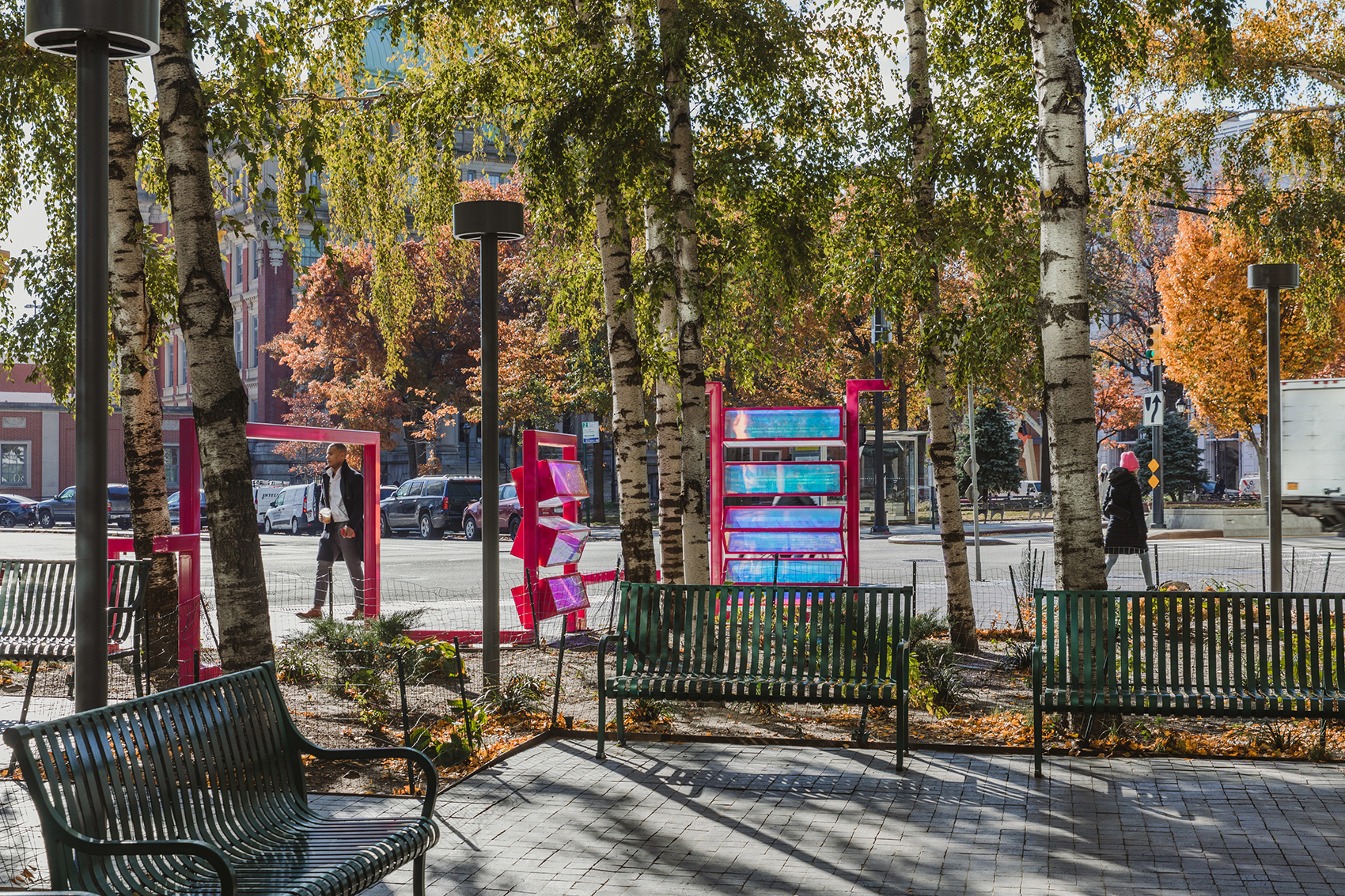 “Ribbon”临时装置丨美国纽约丨The Urban Conga 与 Hive Public Space-11