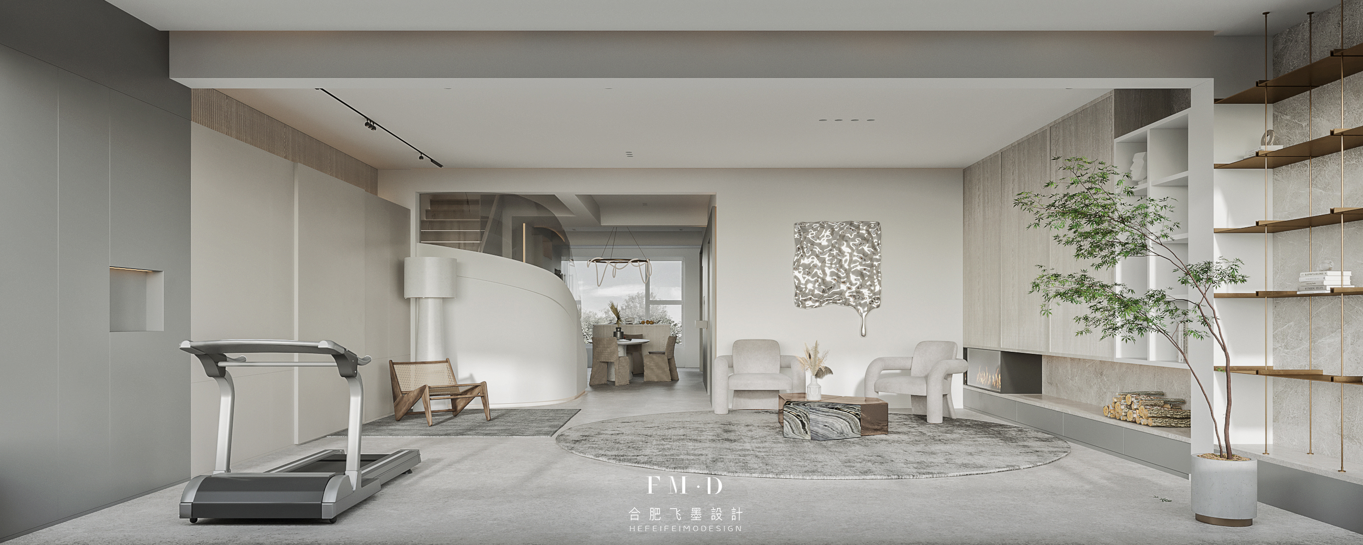 合肥 260㎡现代休闲风叠墅,打造三口之家生活艺术空间-24