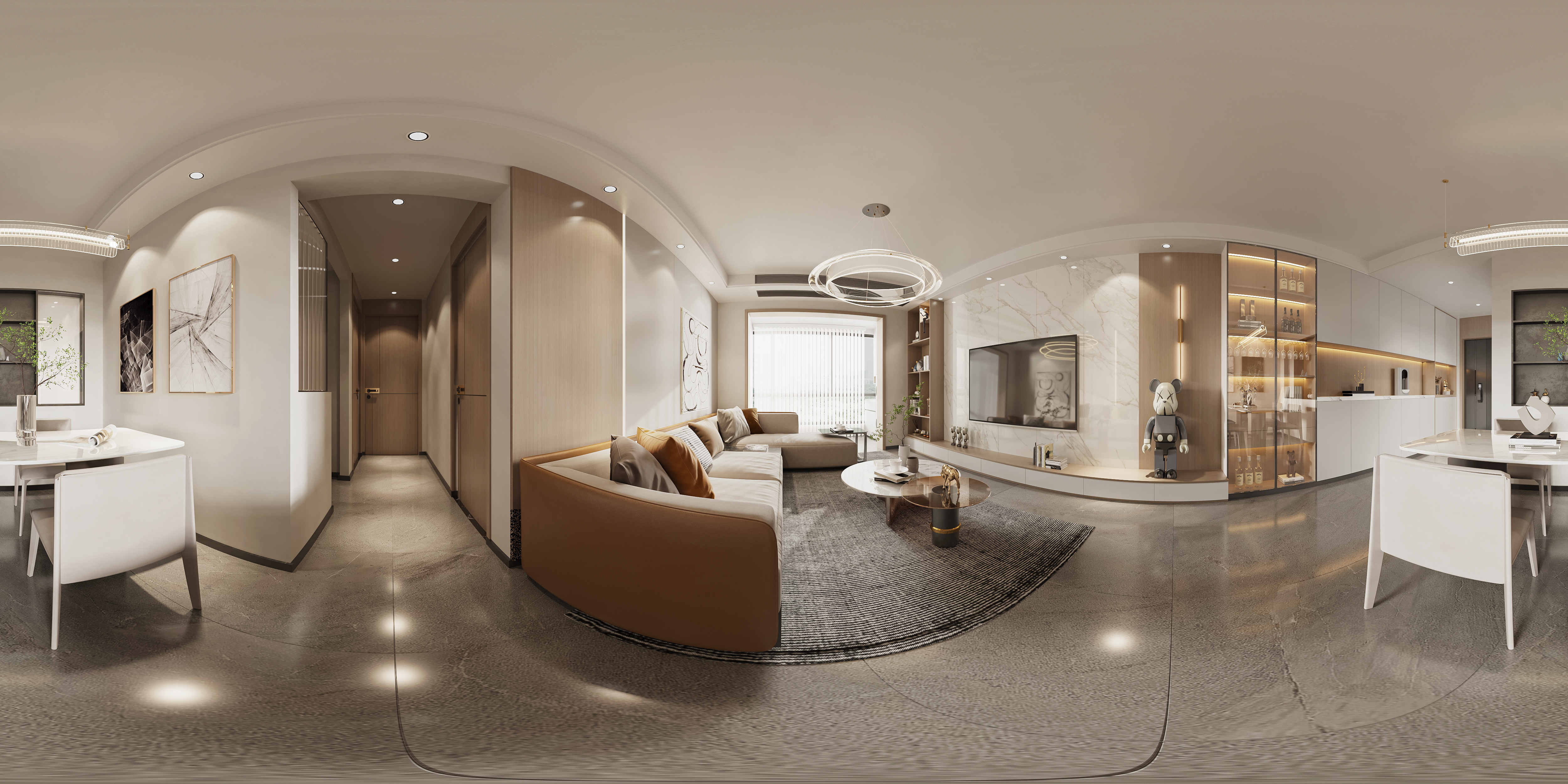 现代客餐厅效果图表现-15