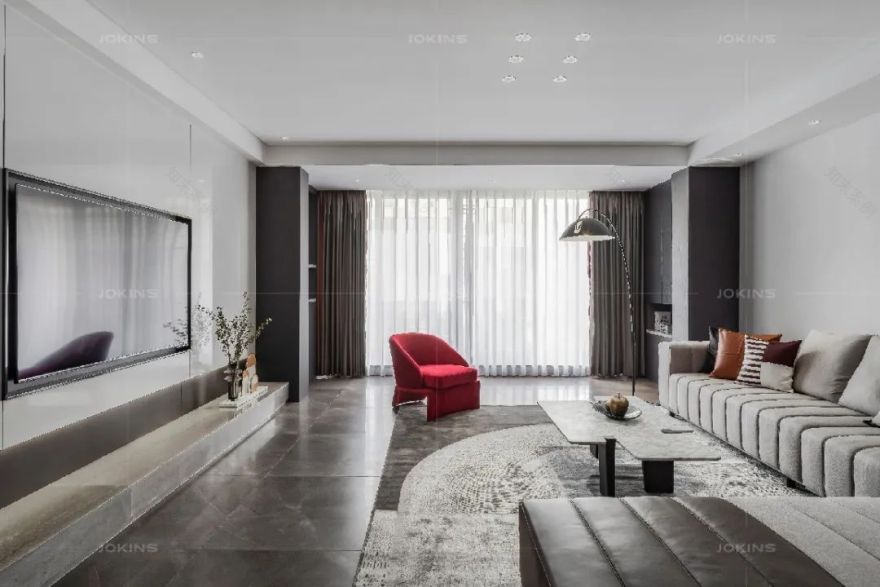 160平米高级灰现代家居设计丨中国郴州丨郴州乔金斯-16