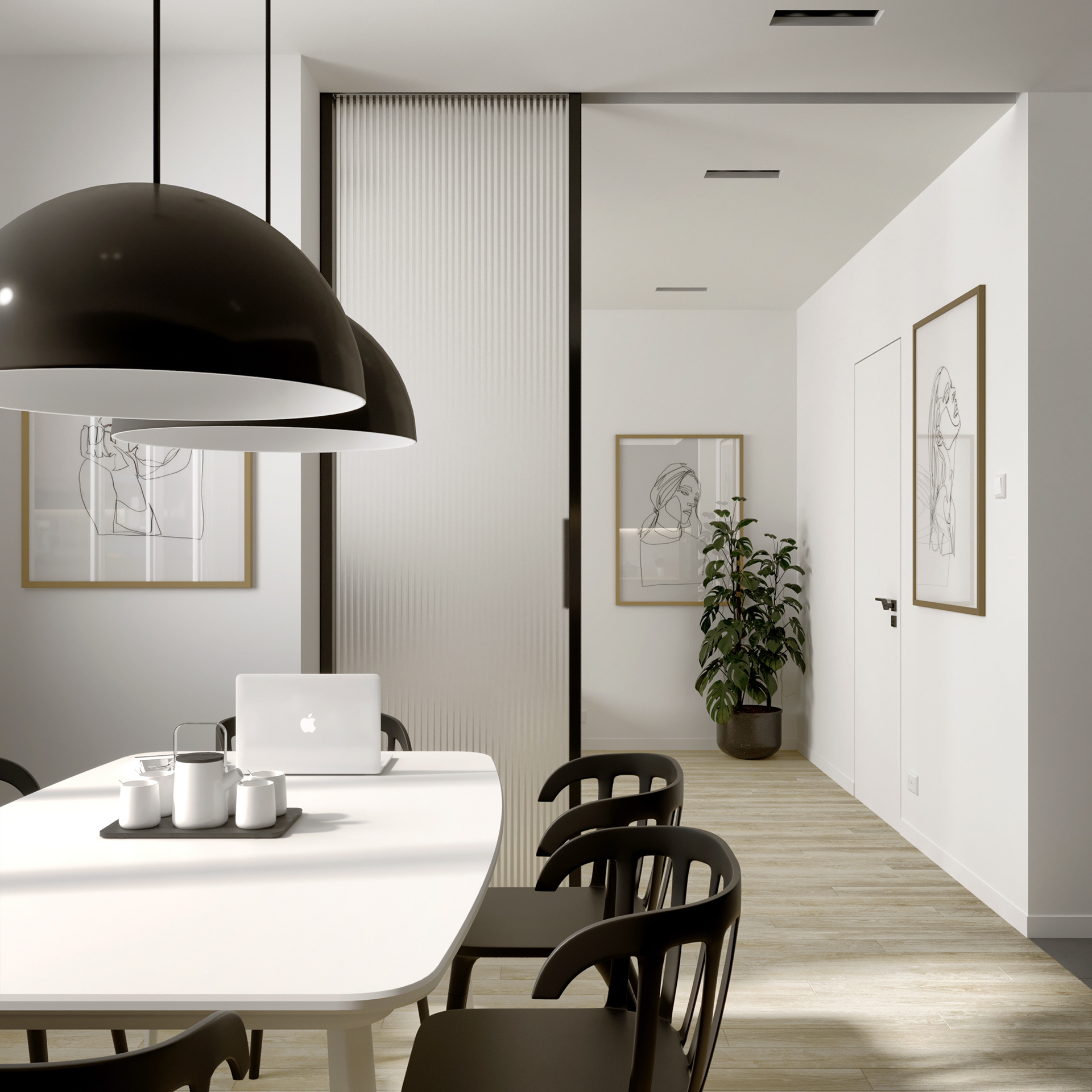 Minimalist Design Living & Kitchen-6