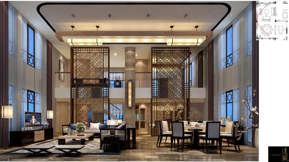 达观 中信青浦朱家角別墅样板房设计方案施工图纸-3