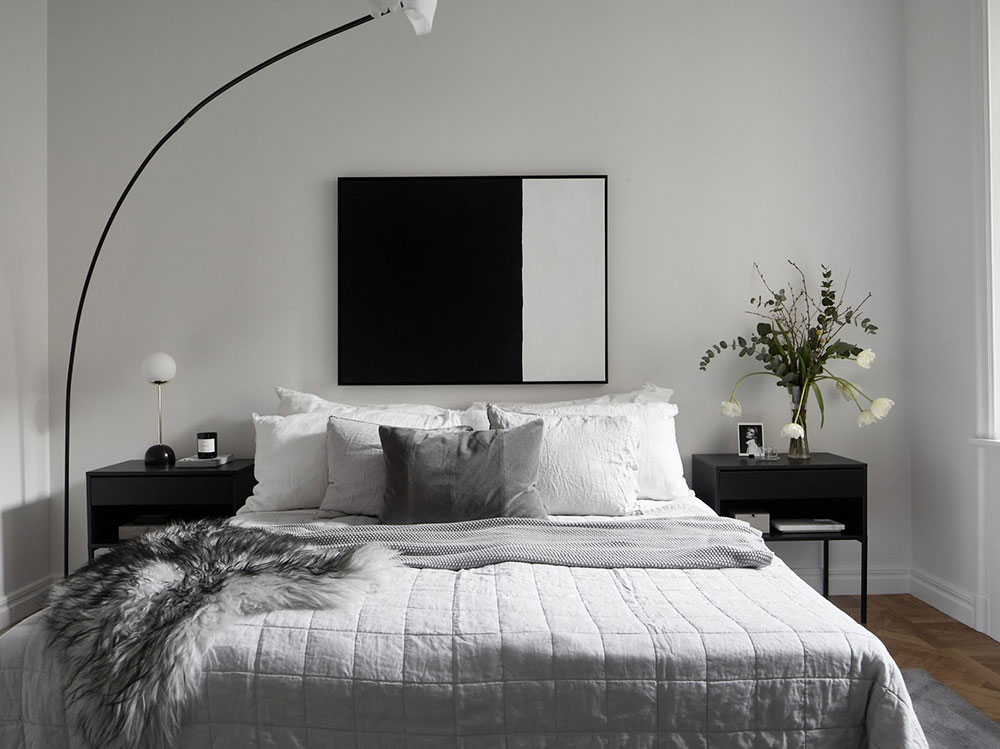 北欧风格公寓的优雅暗调设计-16