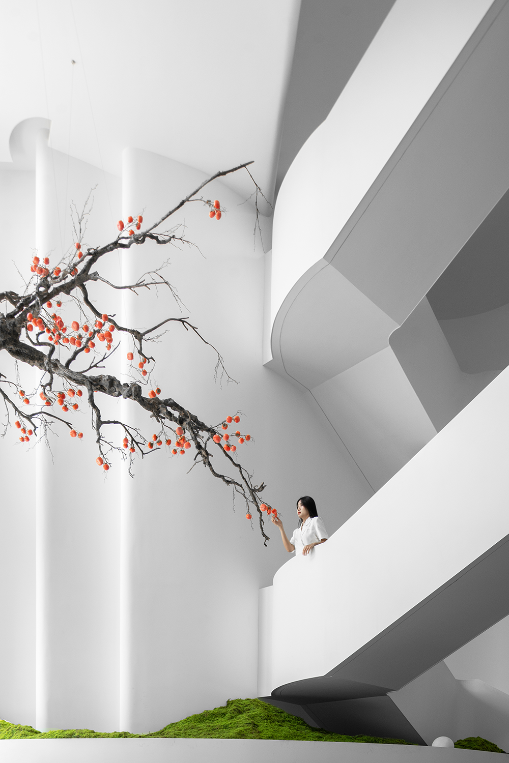 光与几何的极简艺术空间 · 绿意盎然的梦幻家居会所丨大诺营造-22