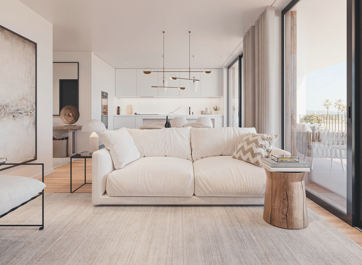 奶油色系小空间公寓设计-1