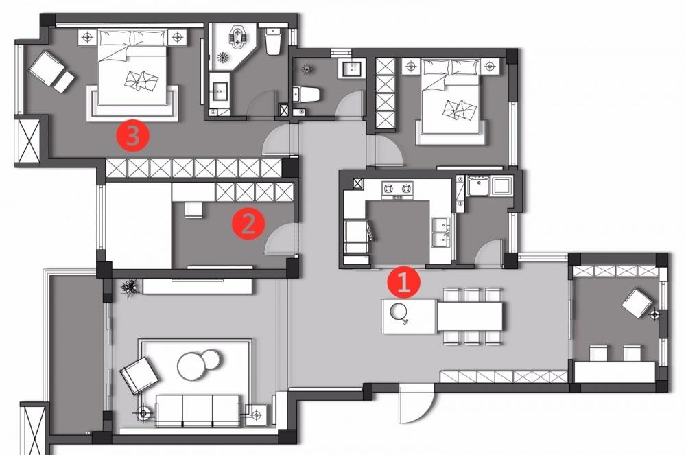 灰色调北欧风,打造花艺 90 后夫妇的诗意家居-47