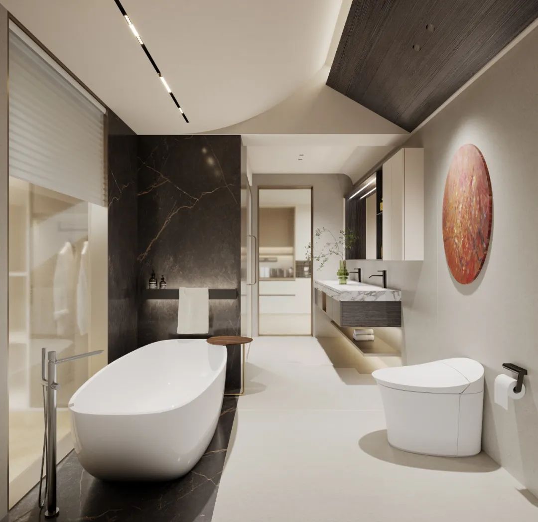 蓝色钱江大平层私宅设计丨中国杭州丨OTL本体建筑空间设计-69