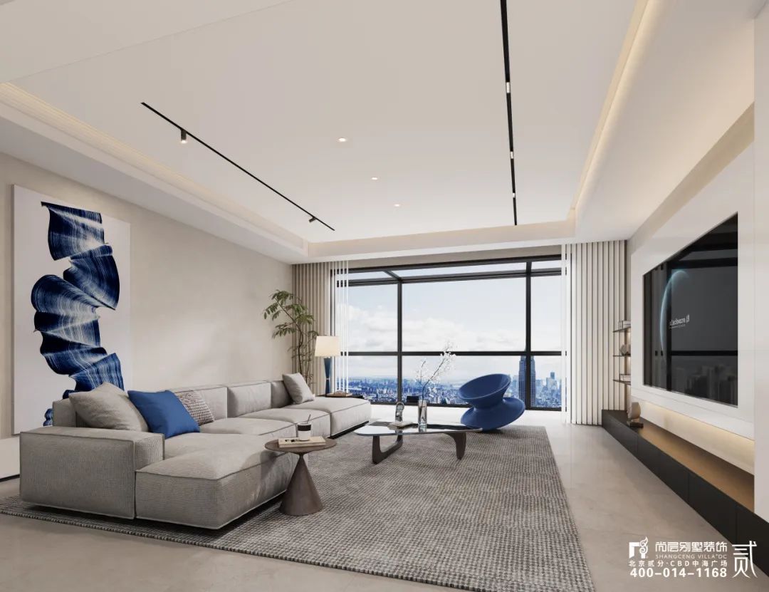 全案整装 | 350㎡现代简约居所，闯入城市间的静谧之境！-22