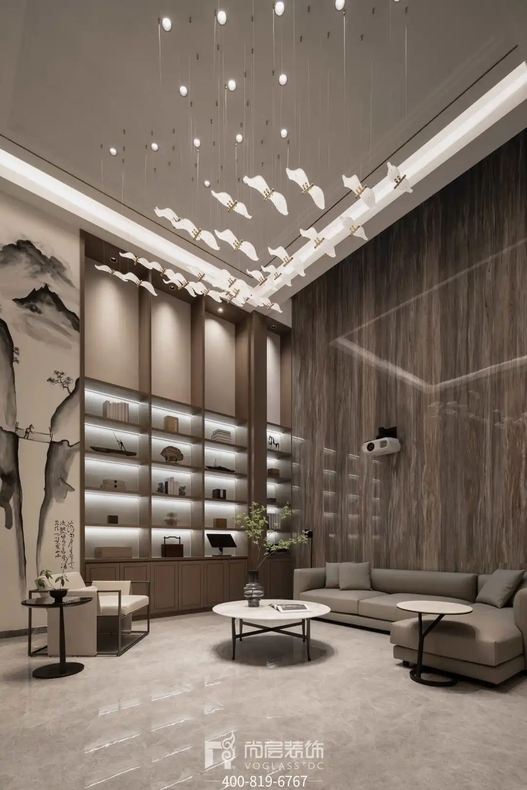 尚层装饰×合景映月台 | 380㎡新中式别墅设计，打造自然放松感-68