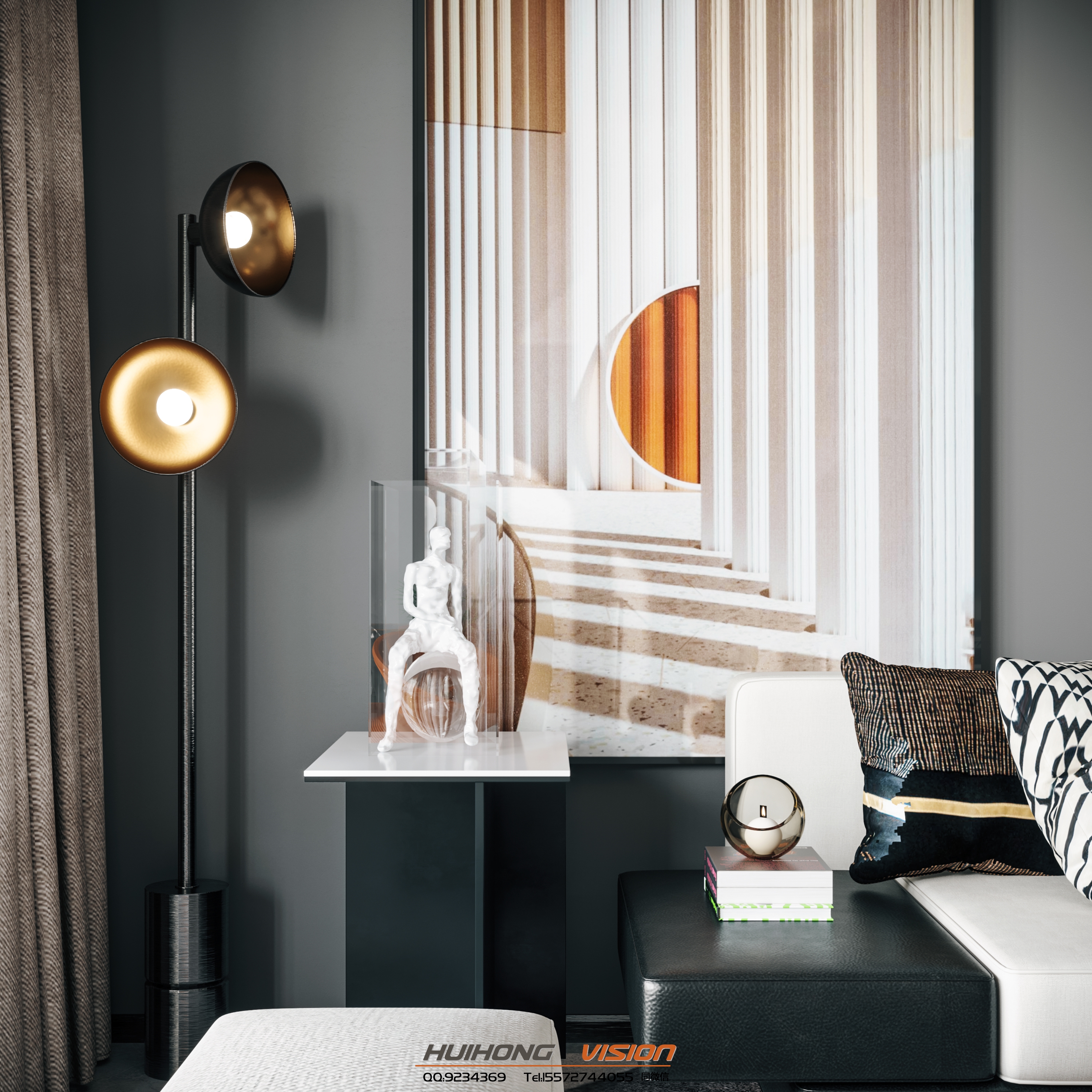 现代客餐厅卧室-2