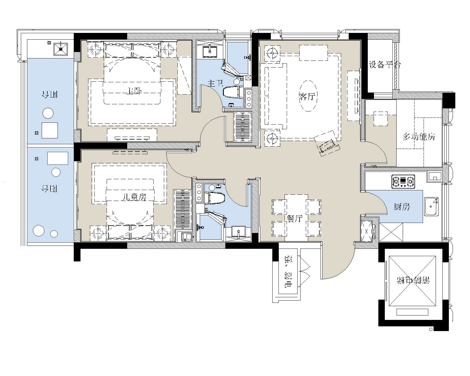绿城·濮园项目95㎡样板间-25