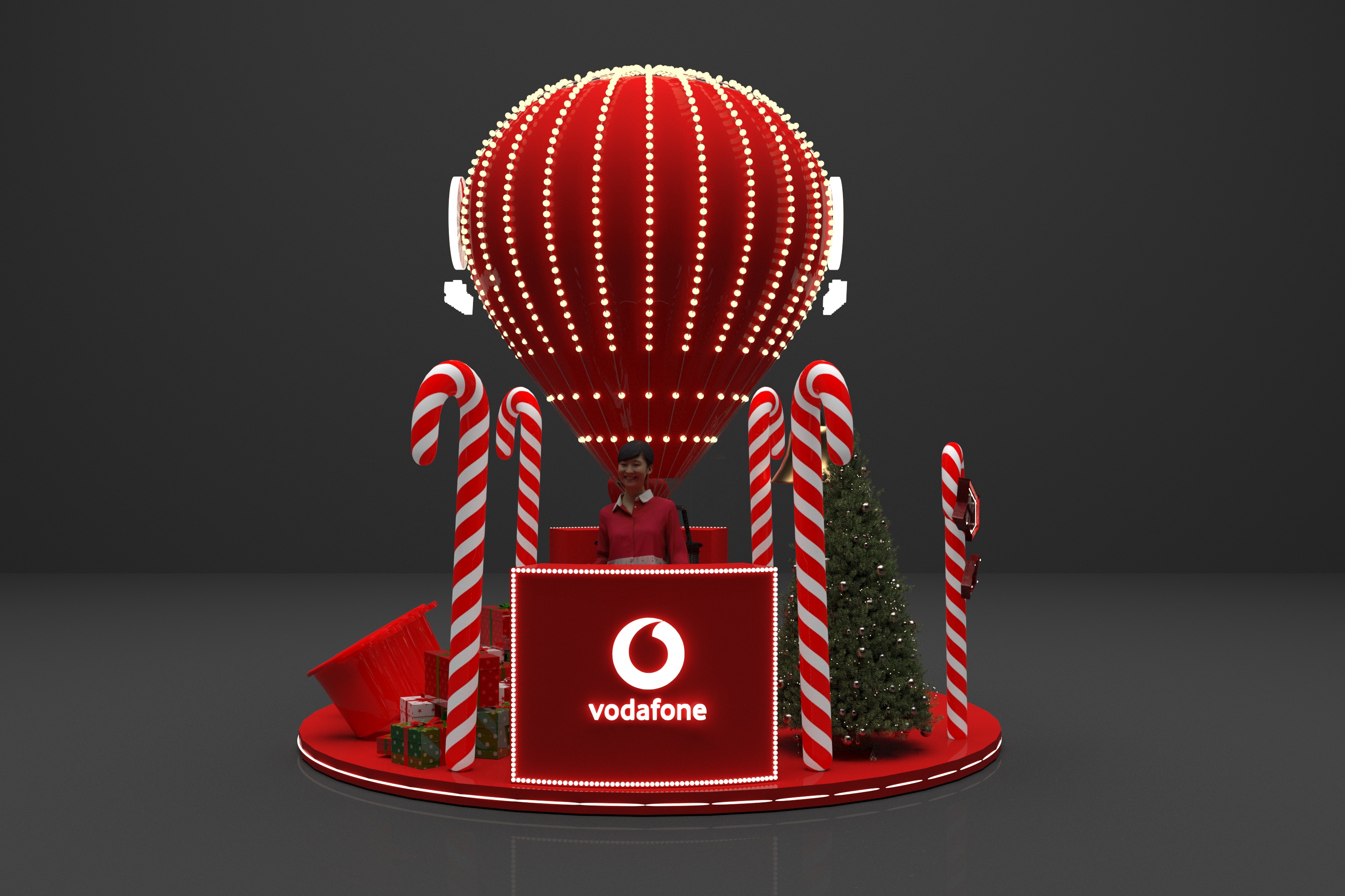 沃达丰圣诞展位丨GHOUL design studio-9