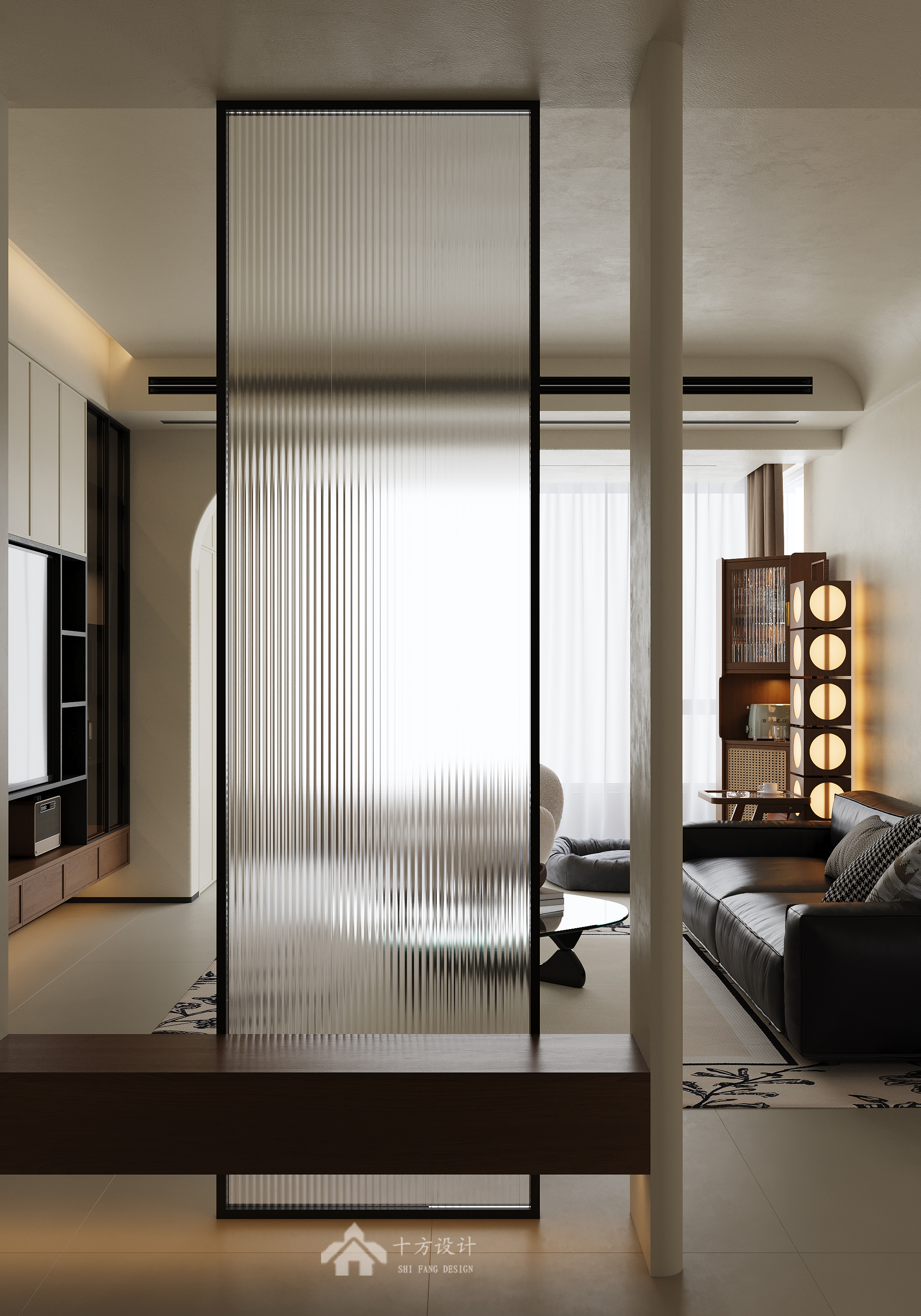 现代中古风整面电视柜真的很香-8